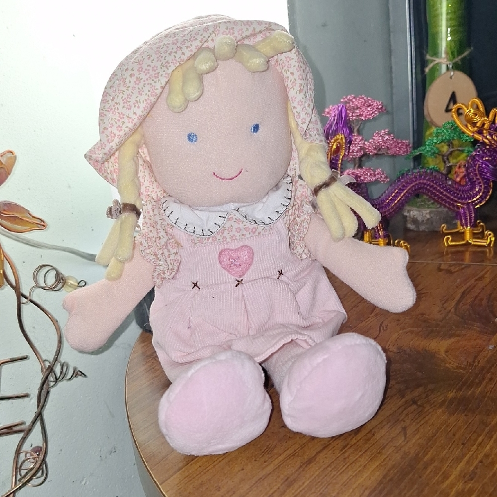 Carter's Pink Plush Doll with Heart Accent